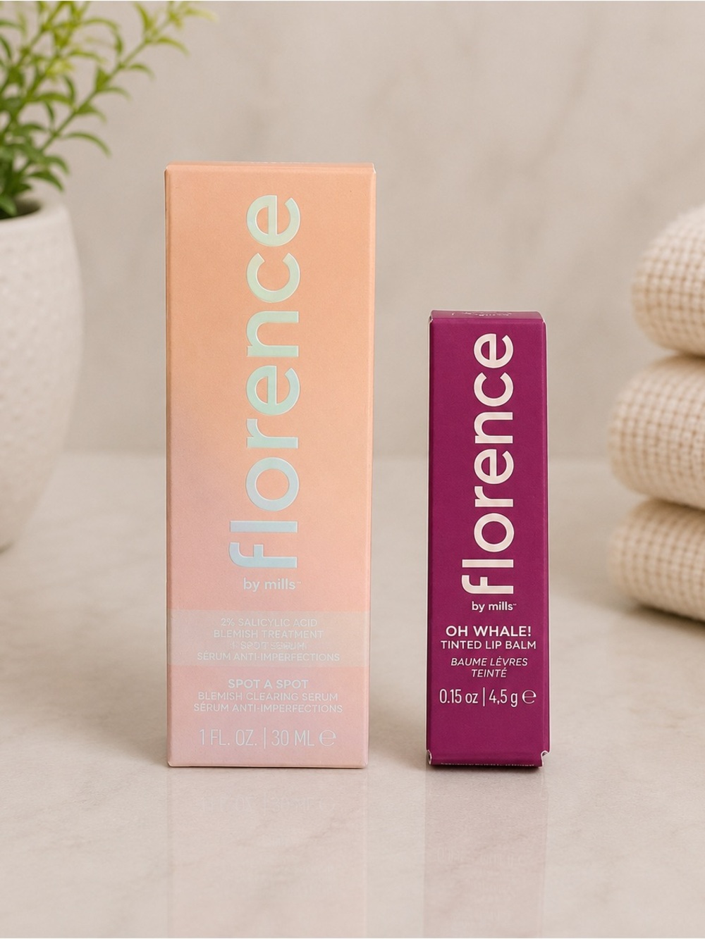 Florence by Mills Spot a Spot Blemish Clearing Serum + Oh Whale! Tinted Lip Balm